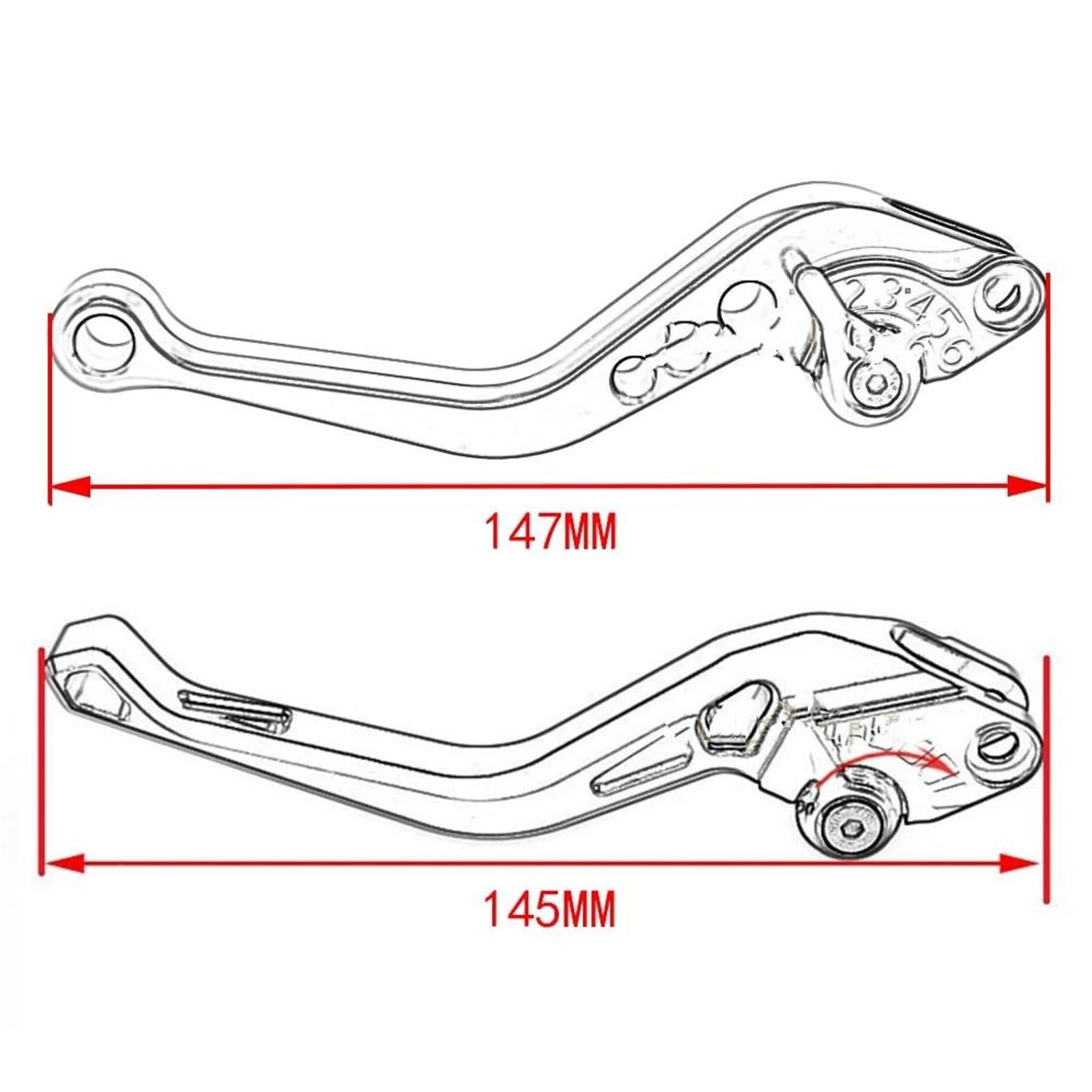 Bremse Kupplungshebel Kupplungs- Und Bremshebel Für Suzuki GSX 1400 (2001–2007), Verstellbar, Aus Massiver Aluminiumlegierung Griff Bremshebel Motorrad(Farbe 6)