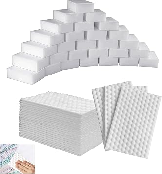 Magic Cleaning Sponges Eraser Sheets,White Melamine Sponge Wipes for Furniture, Kitchenware, Shoe