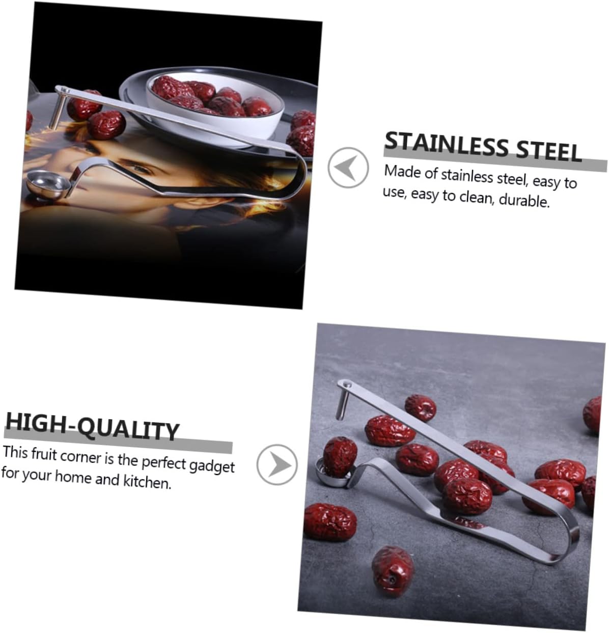 6pcs Red Dates Core Remover Jujube Pitter Tool for Effortless Fruit Pitting Essential Kitchen Gadget for Easy Date Preparation