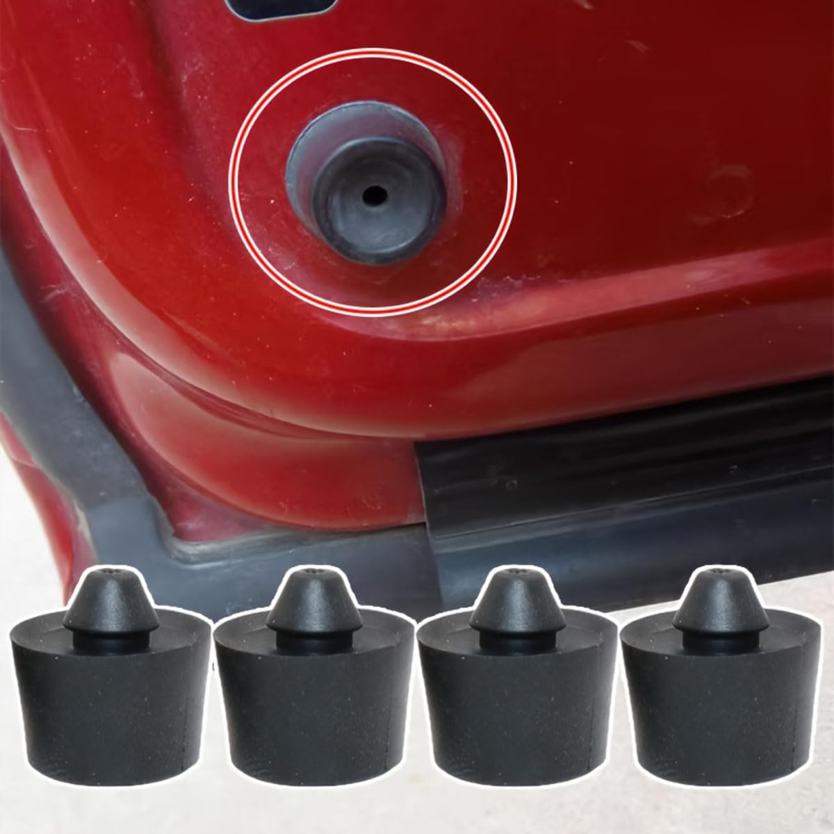 4Pcs Automotive Rubber Seal Plugs,Compatible with Mercedes-Benz Handyhalterung A/B/C/E/S-Class,Car Door Accessories