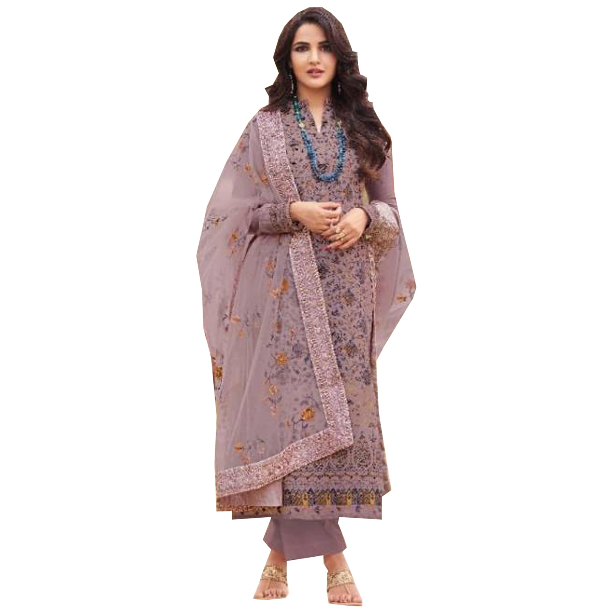 Pronto da indossare Eid Festival Salwar Kameez vestito indiano pakistano stile partito ricamato per le donne