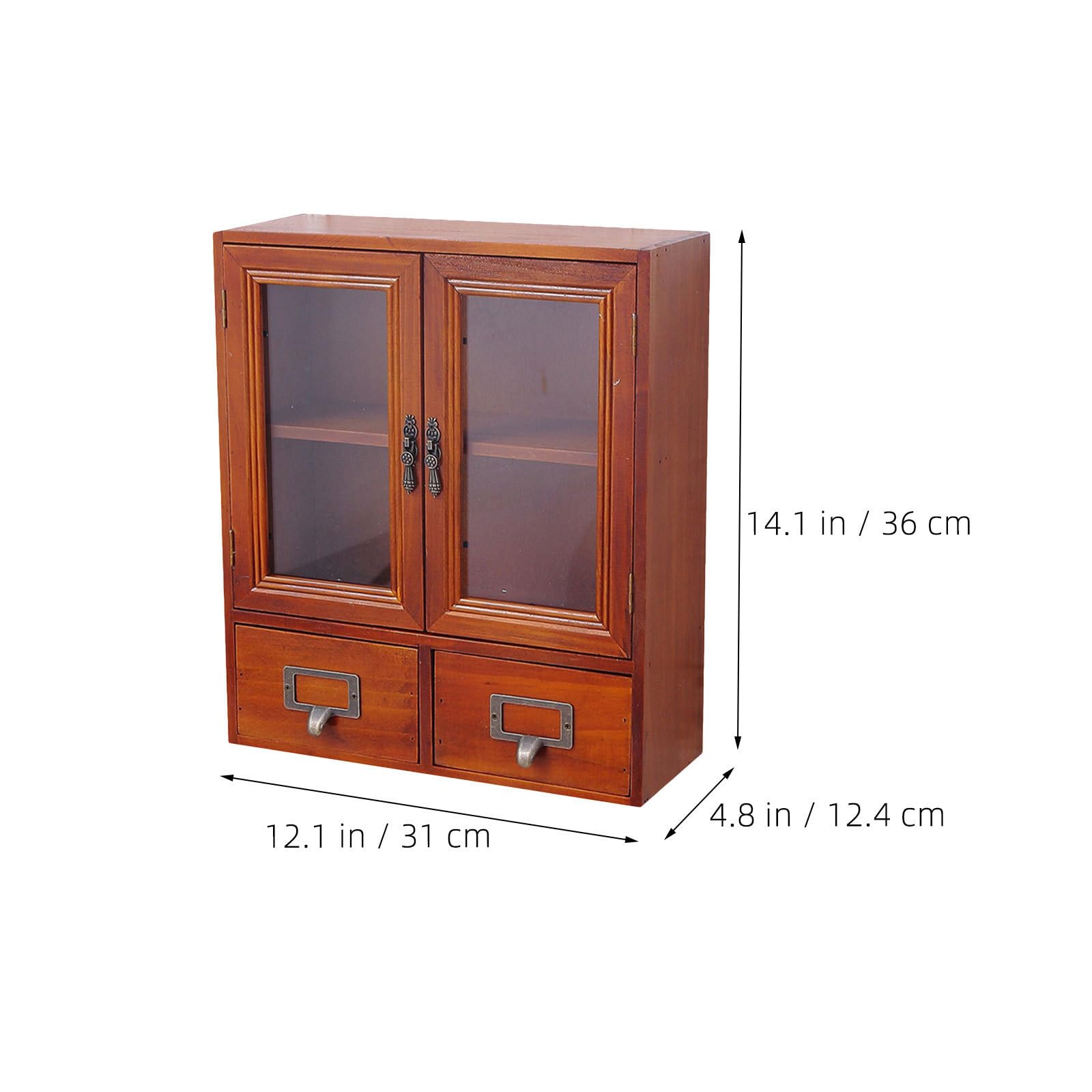Doppelter Türschrank aus Holz im Vintage Stil mit vielfältigen Schubladen für Küchenorganisation und Schlafzimmernutzung