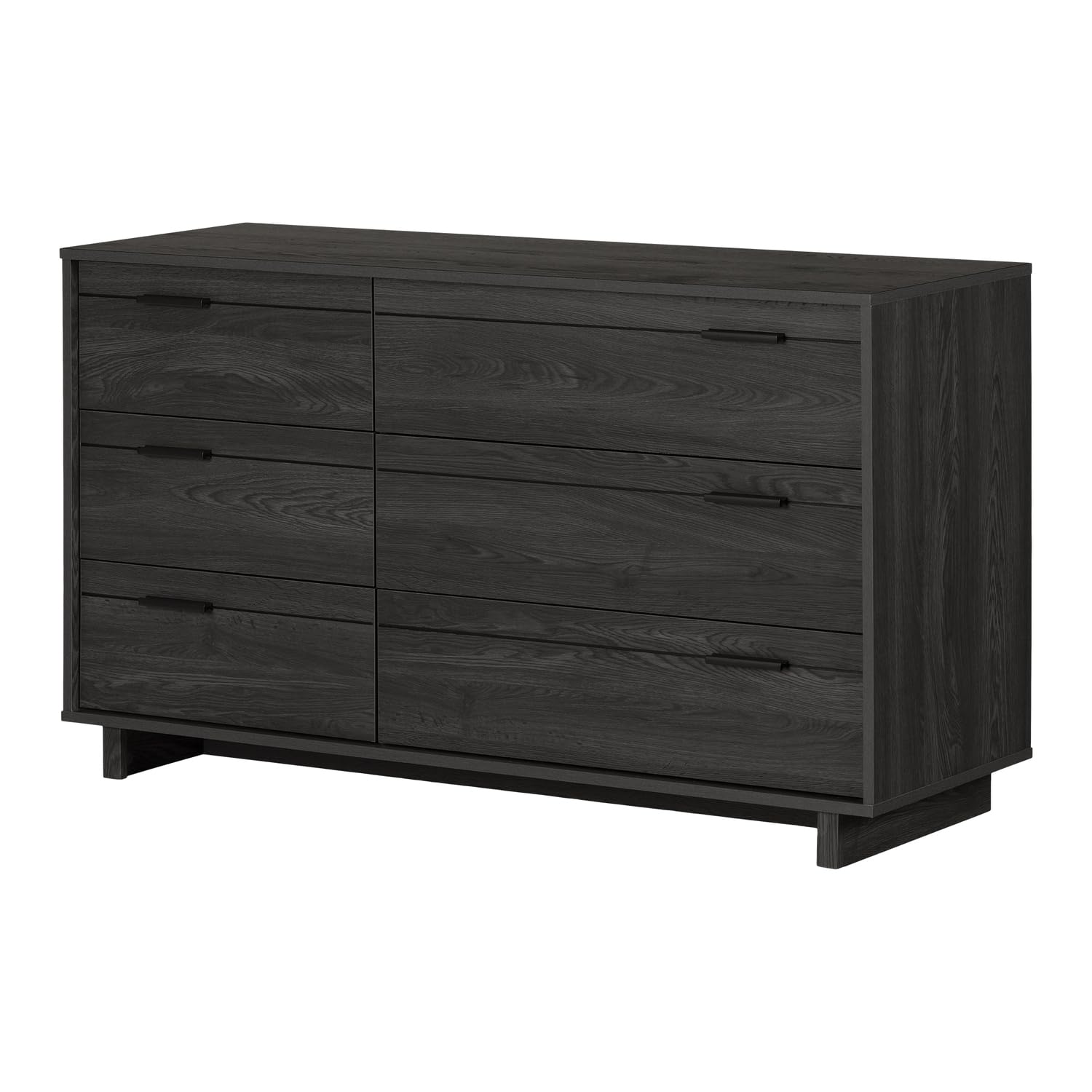 South Shore Fynn 6-Drawer Double Dresser, 0, Gray Oak