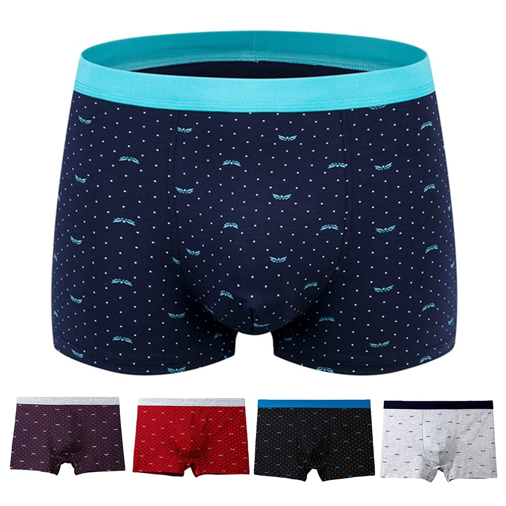 XUBA Men’s Cotton Boxer Briefs 5-Pack – 2XL Comfort Flex Waistband – Breathable