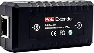 UltraPoE 15W PoE Extender, 10/100Mbps,Comply with IEEE 802.3af, Fast Transfer Speed, PoE Repeater, PoE Amplifier, for Security Systems IP Camera