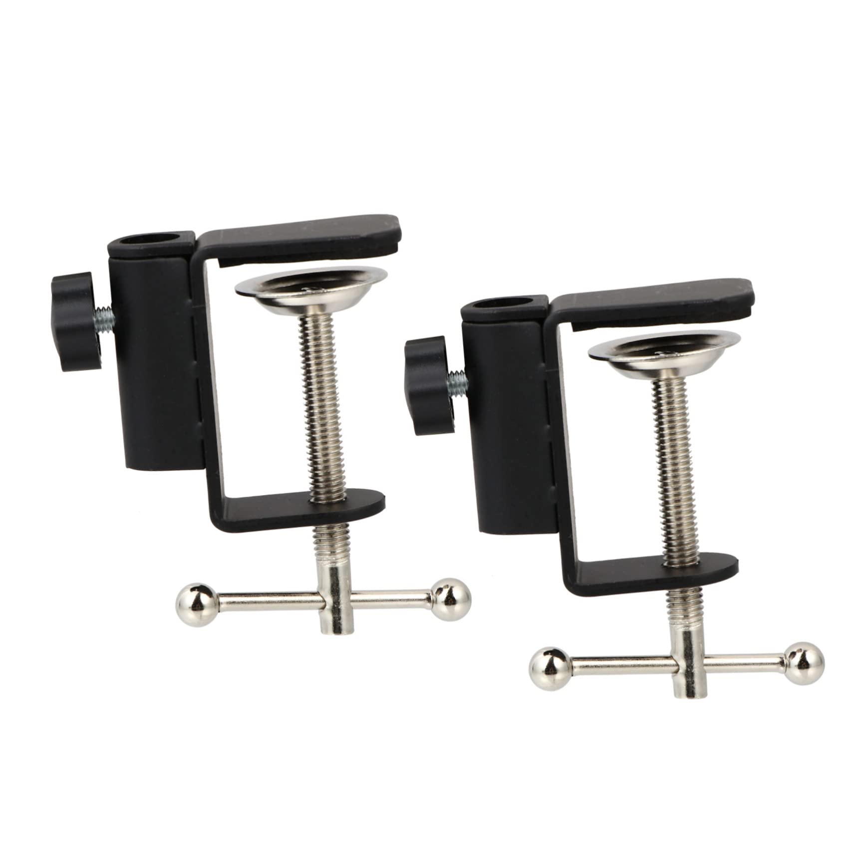 ERINGOGO 2 PCS Adjustable Desk Microphone Mount Clamp Mic Holder for Scissor Arm Stand Durable Metal Construction Easy Installation for Clean Desktop Setup