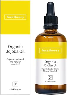 facetheory Organic Jojoba Oil O2 - Cold-pressed Jojoba Face Oil, Vitamin E Oil for Skin, Soothes Sensitive Skin, For Acne Prone Face, Vegan & Cruelty-Free, Made in the UK | 100ml