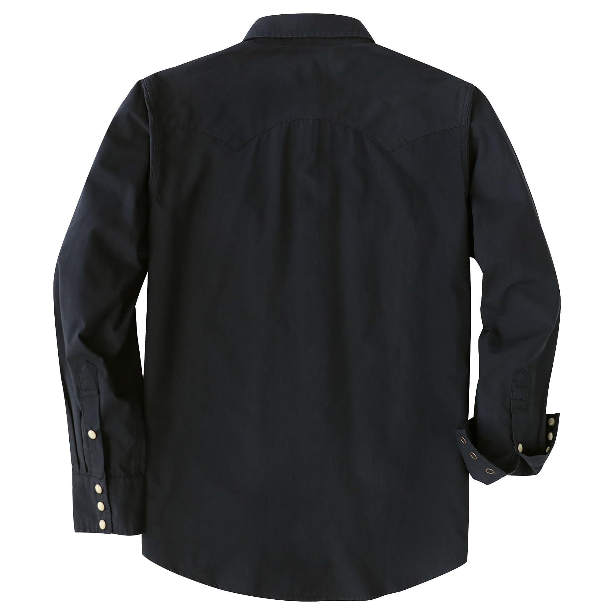 Dubinik® Camisas para Hombre Vaqueras Manga Larga de Algodón con Botones a Presión Estilo Western de Trabajo Tipo Leñador