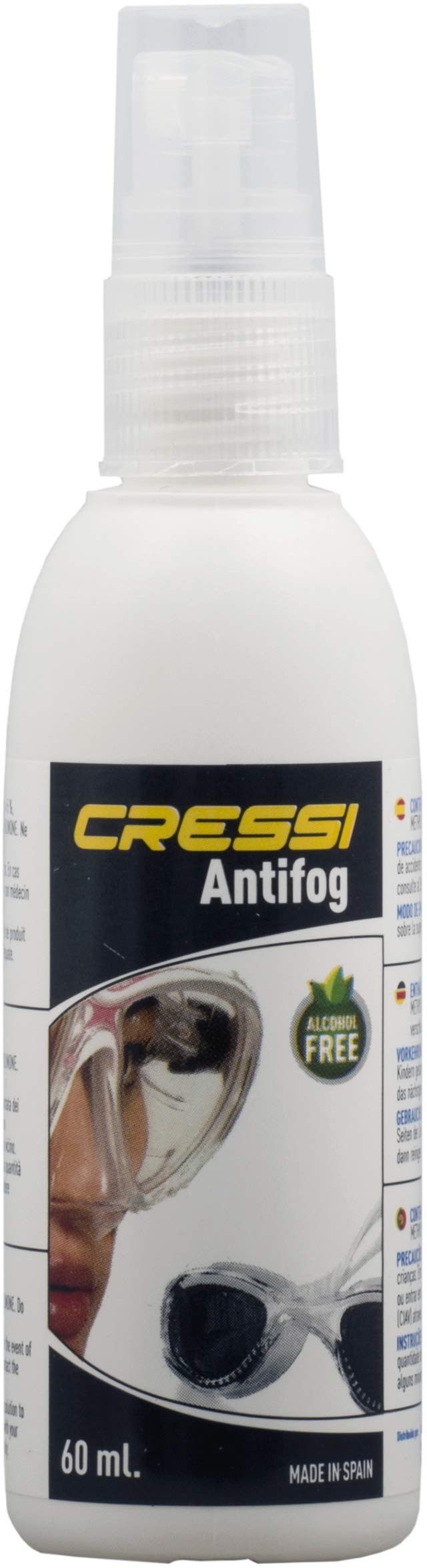 Cressi Big Eyes Evo Alpha Ultra Dry Schnorchelset Schnorcheln Set mit Schnorchel und Taucherbrille wasserdichte Tauchmaske & Premium Anti Fog für Taucherbrille, Weiss, 60 ML