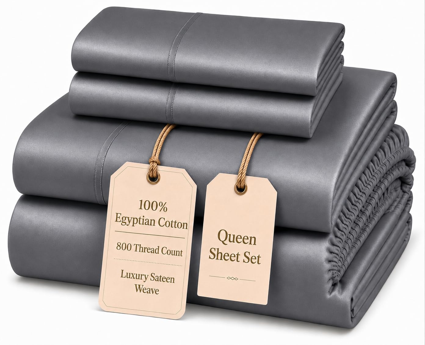 Chateau Home Collection 800 TC Charcoal Sheet Set