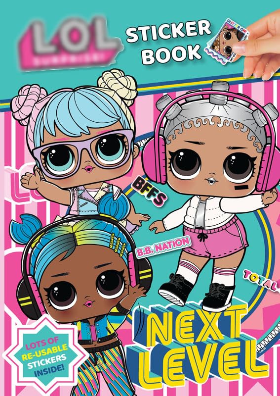 QuickdrawLOL Surprise Sticker Book & Colouring Pad Activity Kit for Children Girls Pink Stickers Set