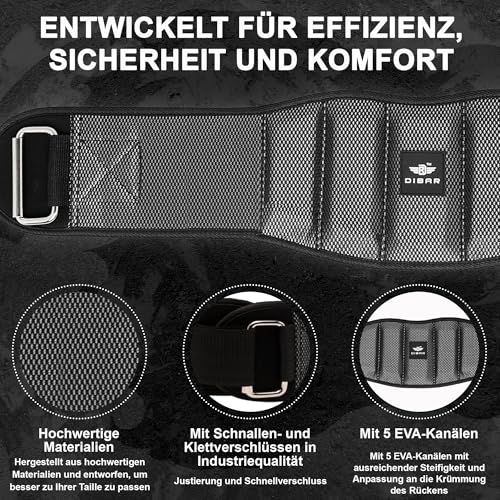 Gewichthebergürtel für Herren und Damen. Weight Lifting Gym Belt. Fitness Rückenstützgürtel, Gym Gürtel, Erhöht Intensität, Sicherheit und Komfort beim Krafttraining – Bild 6
