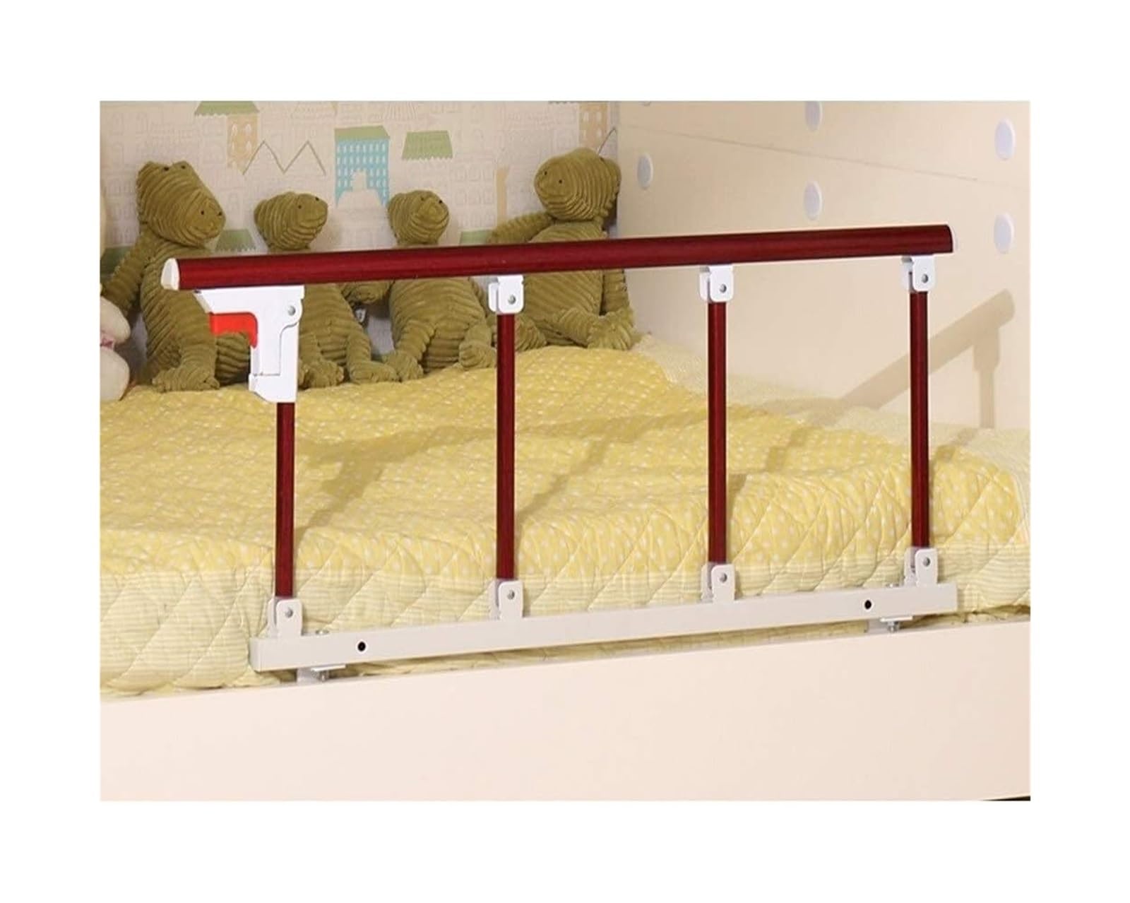 Protector Lateral de Cama Metal y Madera | Cama: Protector lateral for manija de asistencia for personas mayores