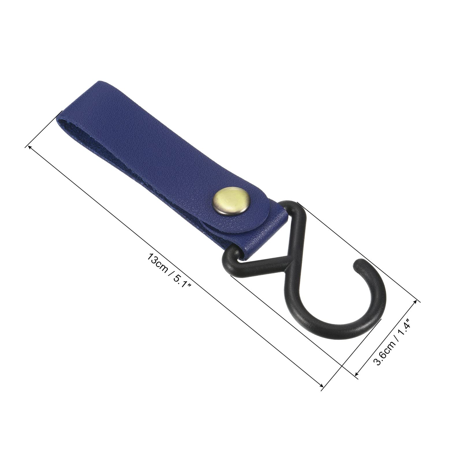 SG Store Ganci in plastica a forma di S, in pelle PU, 8 pezzi, per campeggio all'aperto, pentole, padelle, utensili per cappotti, asciugamani, cucina, bagno, ganci neri