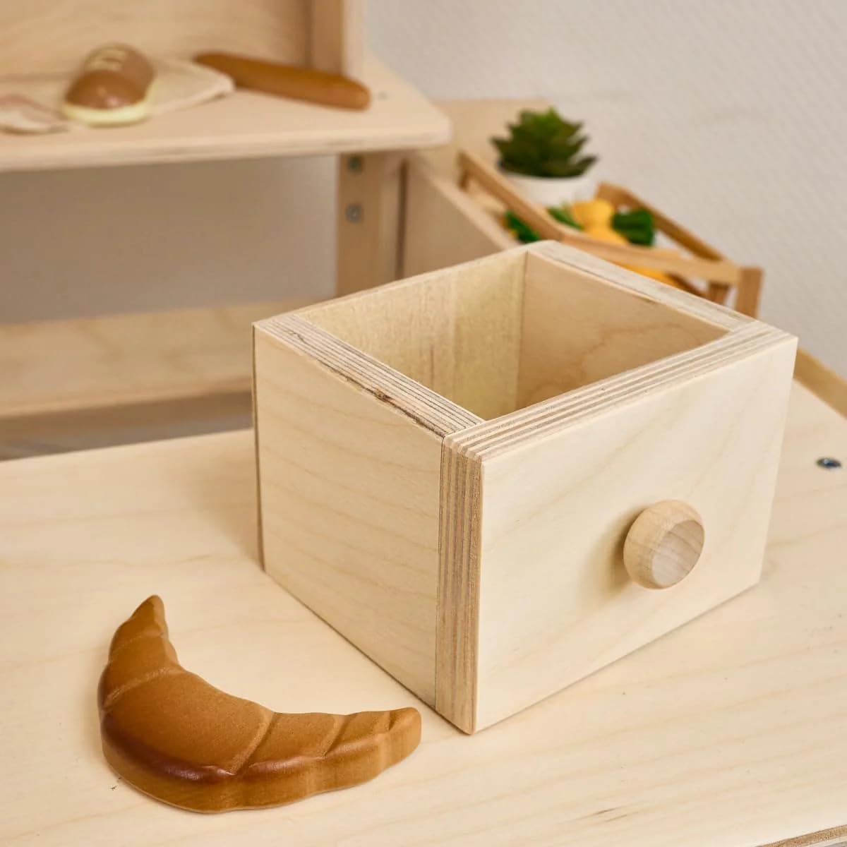Meppi Kaufladen Cookie aus unbehandeltem Holz - Kaufmannsladen für Kinder - Marktstand - Shop