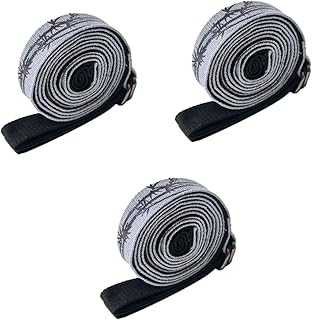 CLISPEED 2pcs Elastic Exercise Bands Yoga Stretching Straps Exercise Stretch Bands Yoga Stretch Bands Yoga Exercise Strap Nonelastic Stretch Strap Leg Stretch Band D-ring Yoga Strap Grey