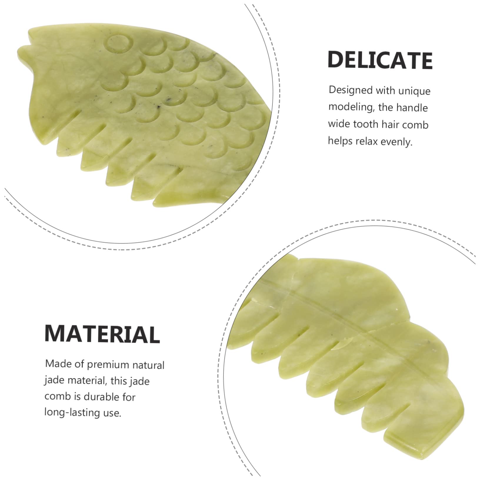 Healeved Faszienkamm 6 Stk Jade Kamm Guasha-massage-tools Massagekamm Für Den Kopf Guascha Guscha Horn-schabbrett Kopfhautmassagegeräte Für Grünes Haar Planke Iastm-tool Xiuyu Anti-falten Kratzstock