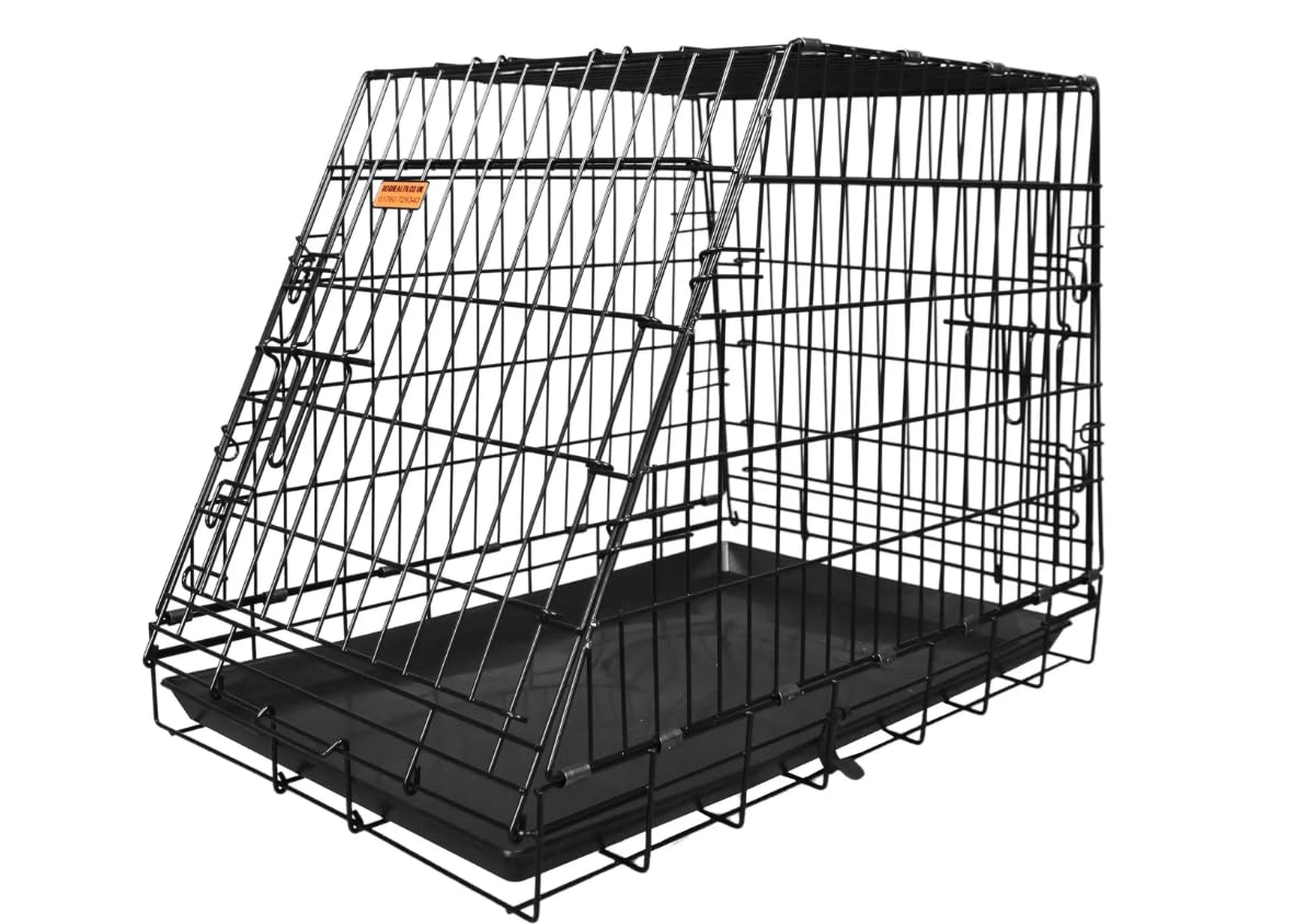 Dog Crate - 2-Door Car Crate with Escape Hatch - Half Boot Size (93 x 57 x 65.5cm)