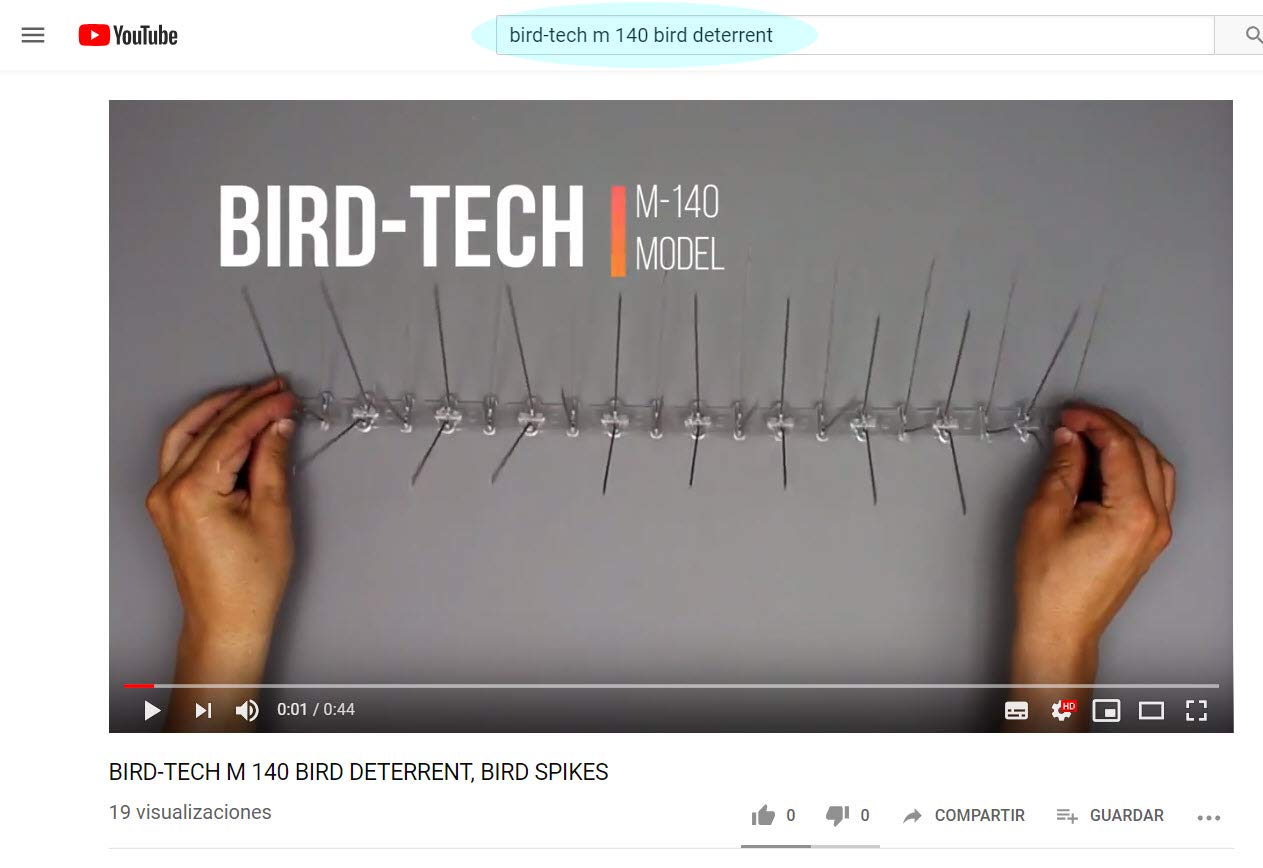 5 mètres de Pics Anti Pigeons, 4 Rangées Pointes en Acier Inoxydable + 3 Silicone Transparent. Fabriqué en UE