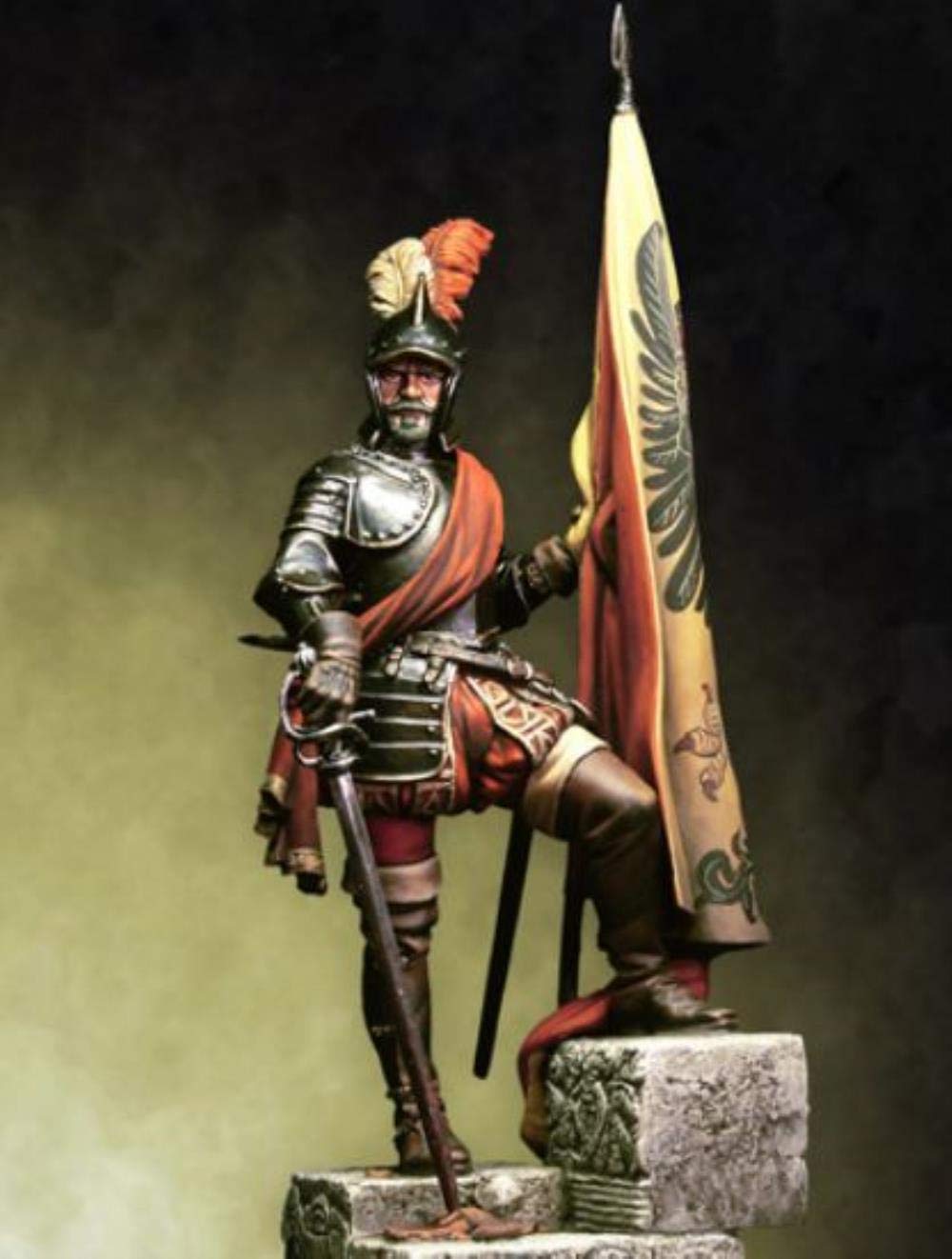 Figurine en résine 1/24 Hernan Cortes de 75mm à peindre pour maquettiste