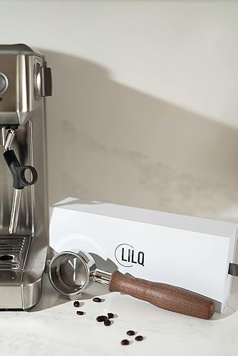Miniatura 6 de LILQ Portafiltro desnudo sin fondo de 2.126 in  Compatible con máquinas Breville de 2.126 in  Mango estable (nogal)
