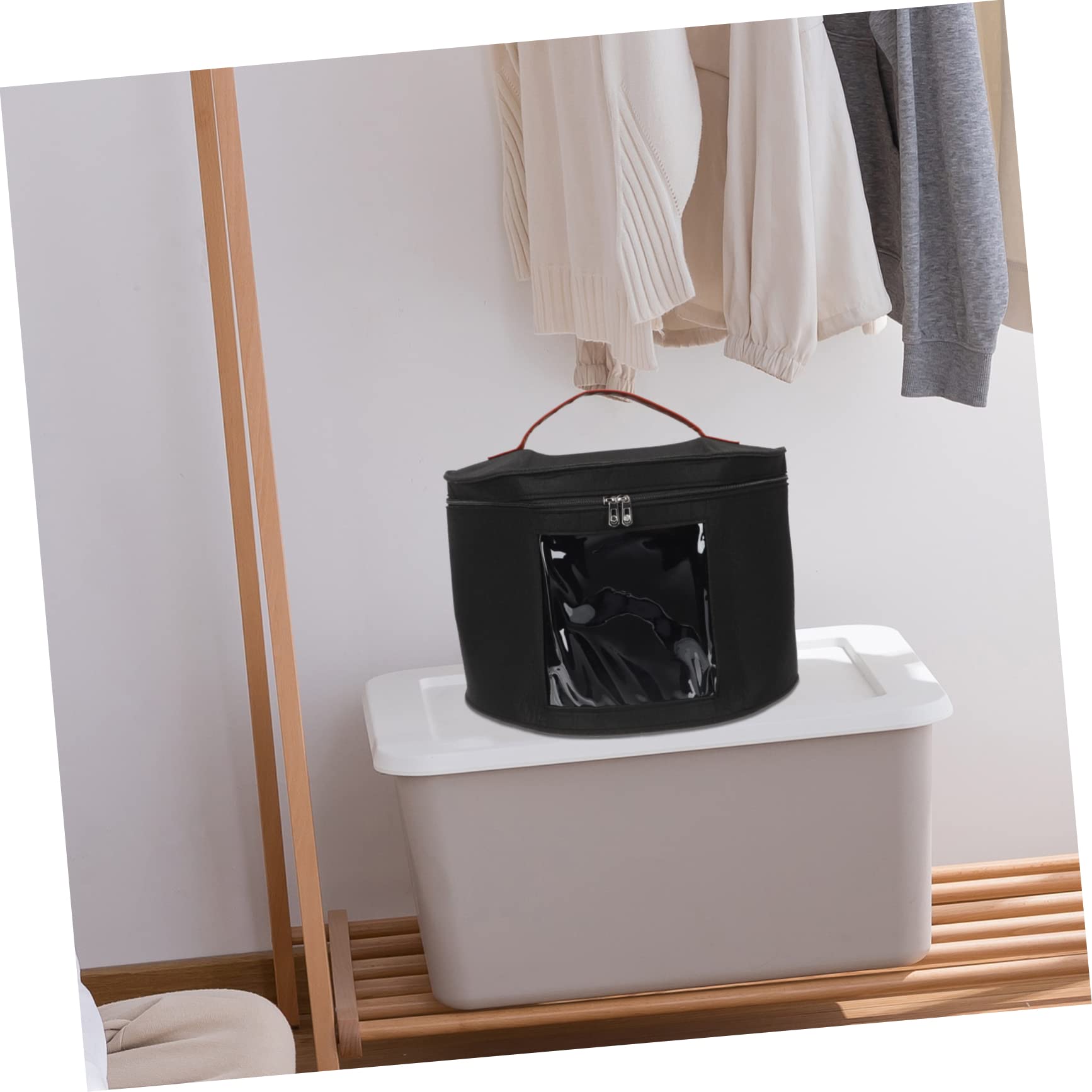 Luxshiny Hat Storage Container Felt Organizer Box for Hats Socks Undergarments Sturdy Deform-resistant Design for Bedroom Travel Storage