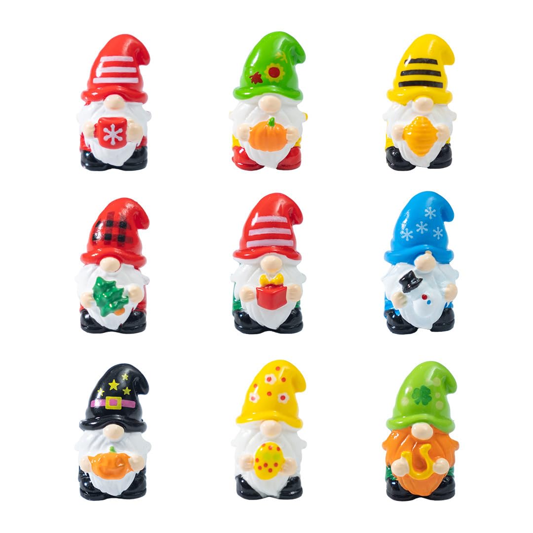 ZHUOAOO Mini Gnome Figurines 25Pcs Dwarf Statues in Varied Styles