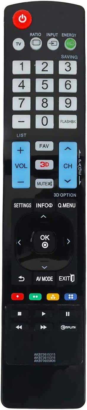 RemotesReplaced Télécommande Compatible Avec Le LG 26LS3500