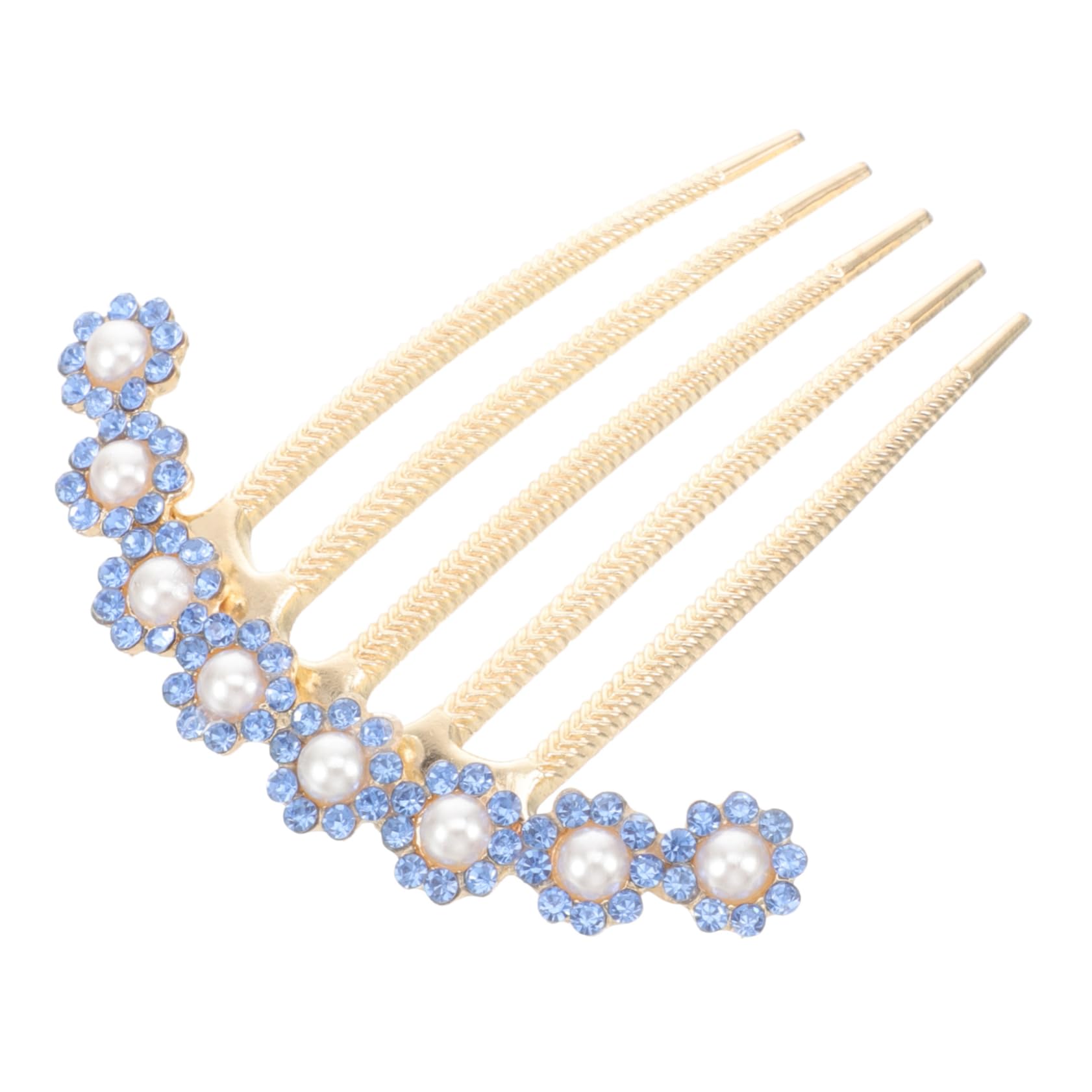 Gogogmee Elegant Rhinestone Pearl Hair Side Comb for Women Exquisite Wedding Hair Accessory for Birthdays Anniversaries and Special Occasions Lightweight Versatile Hairpin