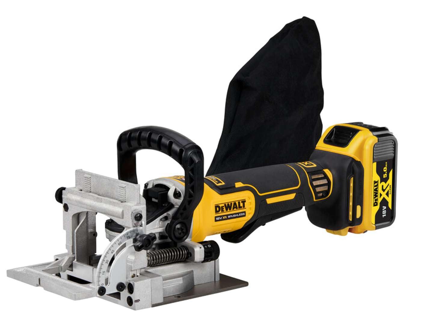 DEWALT - Frezarka lamelowa 18V XR bezszczotkowa + 2 baterie 5Ah + ładowarka + pudełko T-STAK - DeWalt - DCW682P2-QW