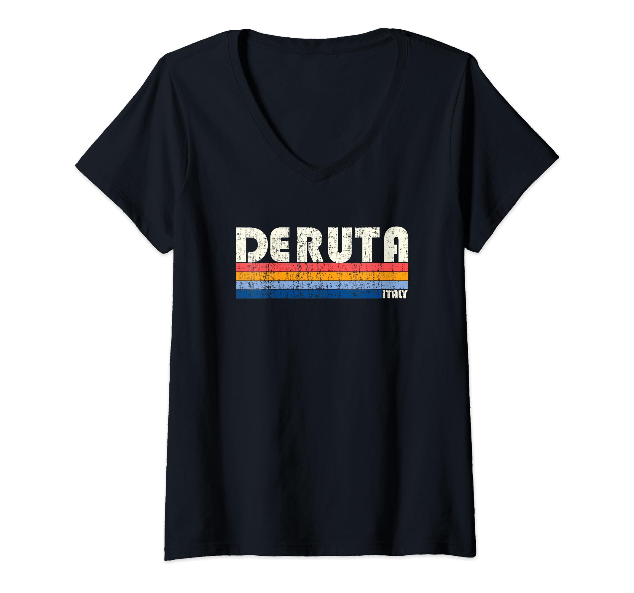 Deruta, Italy Retro 70s 80s Style V-Neck T-Shirt