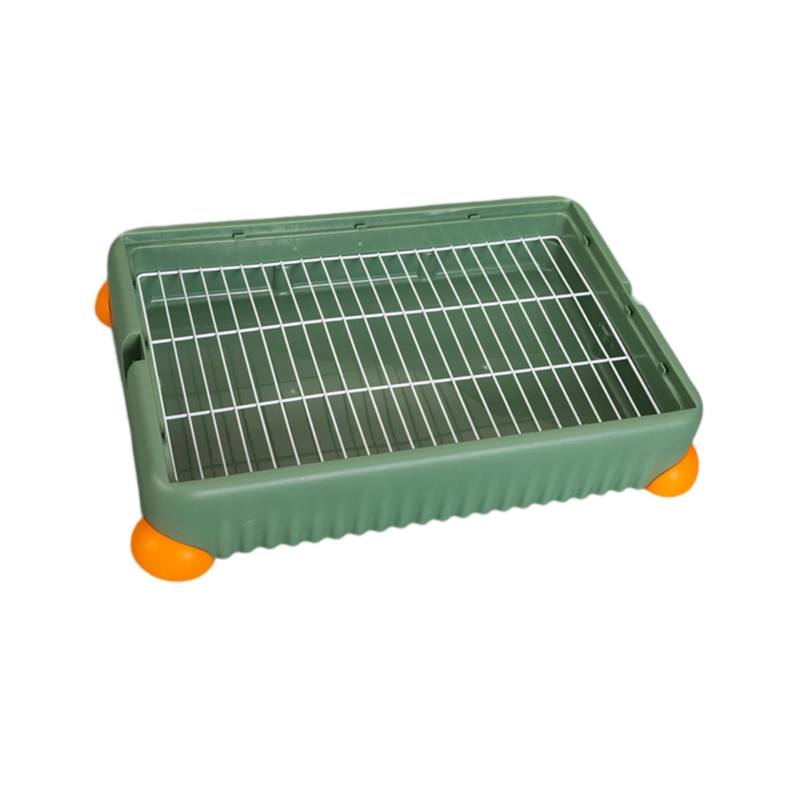 Perfeclan Caja de Arena para Conejos, Caja de Arena para Conejos, Caja de Arena para Mascotas, Caja de Baño para, Cobayas, Chinchillas, Suministros para M, L, Verde