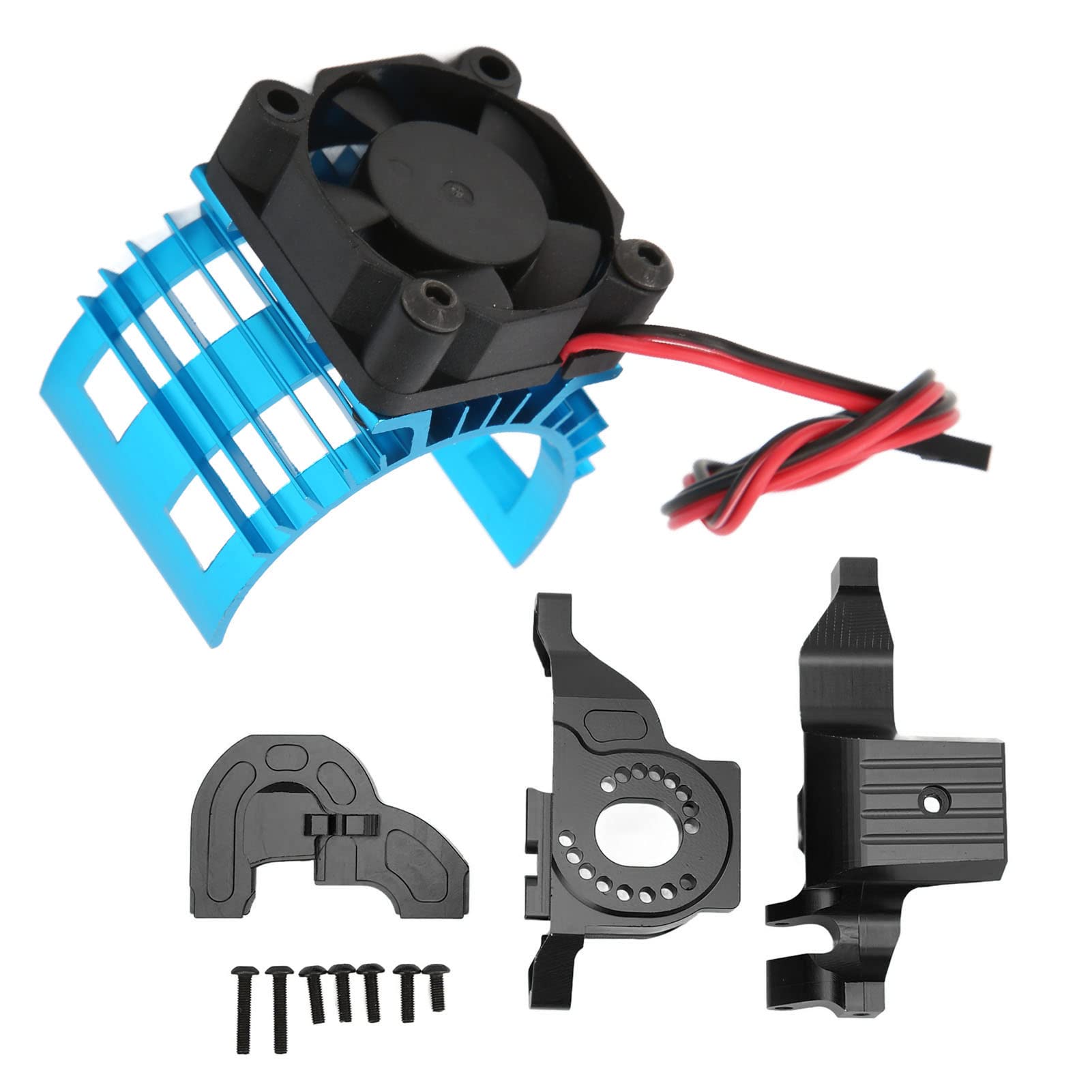 Zestaw radiatorów do samochodu RC Uchwyt silnika ze stopu aluminium z radiatorem na płycie dolnej (Black)