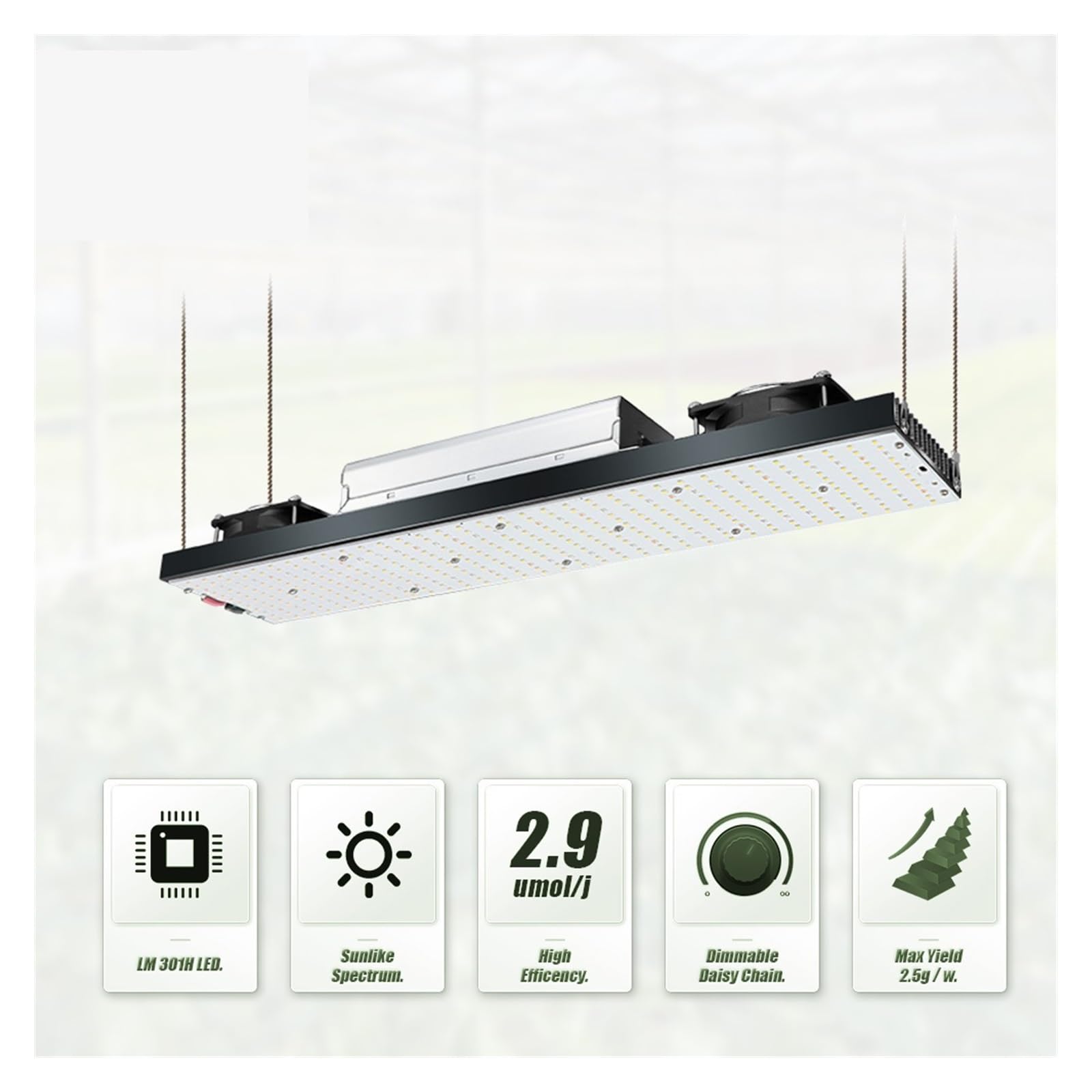 Luce per Piante, LED Grow Phytolamp Spettro completo Coltiva le luci 240W 480W 720W la luce for piantina di fiori vegetali da interno(35k,LM301H_1_2_720W)
