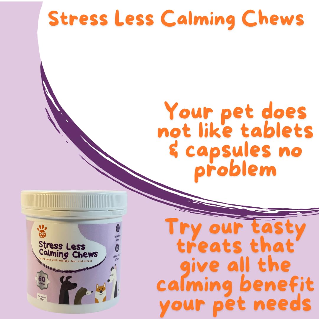 Stress Less Calming Chews treat style supplement for Dogs and Cats, helps with separation anxiety, travel stress, vet visits - Image 2