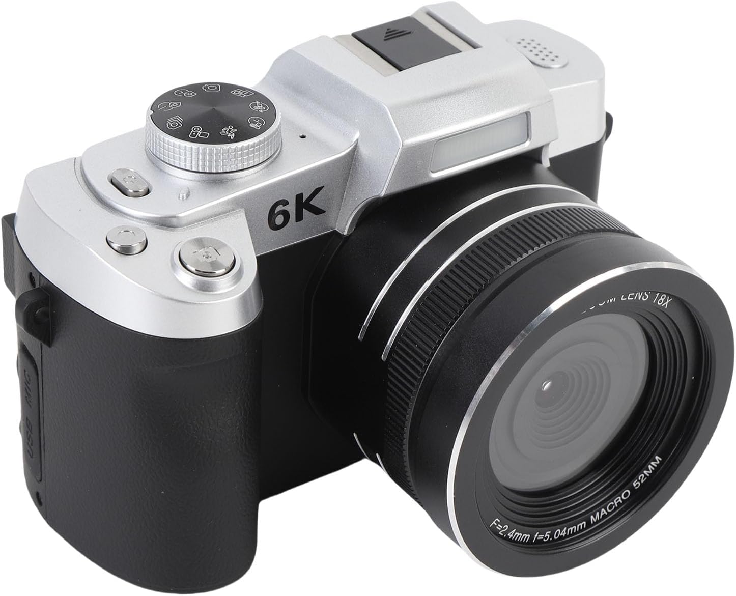 LICAEVEY 84MP Digital Camera, 6K 18X Optical Zoom Wide Angle DSLR Camera, 1500mAh Li Battery 3 Inch LCD Vlogging Camera for Travel Recording Video (Black)