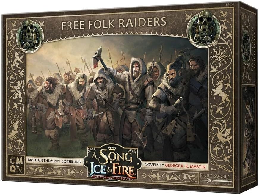 CMON A Song of Ice and Fire Tabletop Miniatures Free Folk Raiders Unit Box - Unleash The Wild Fury! Strategy Game for Adults, Ages 14+, 2+ Players, 45-60 Minute Playtime, Made by CMON