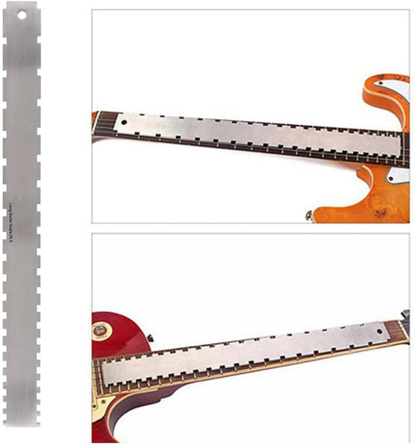 ALEOHALTER Guitar Neck Notched Straight Edge Guitar Luthiers Tool, 24.