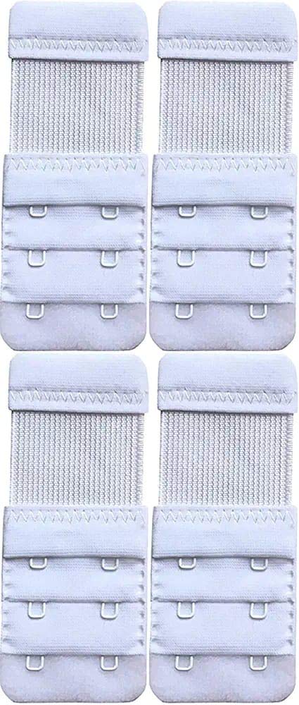 Bra Hook Extender to Increase Bra Length for Backless Dresses-2 Hook - 3 Eye, Extra Elastic, Combo Pack White-image-21
