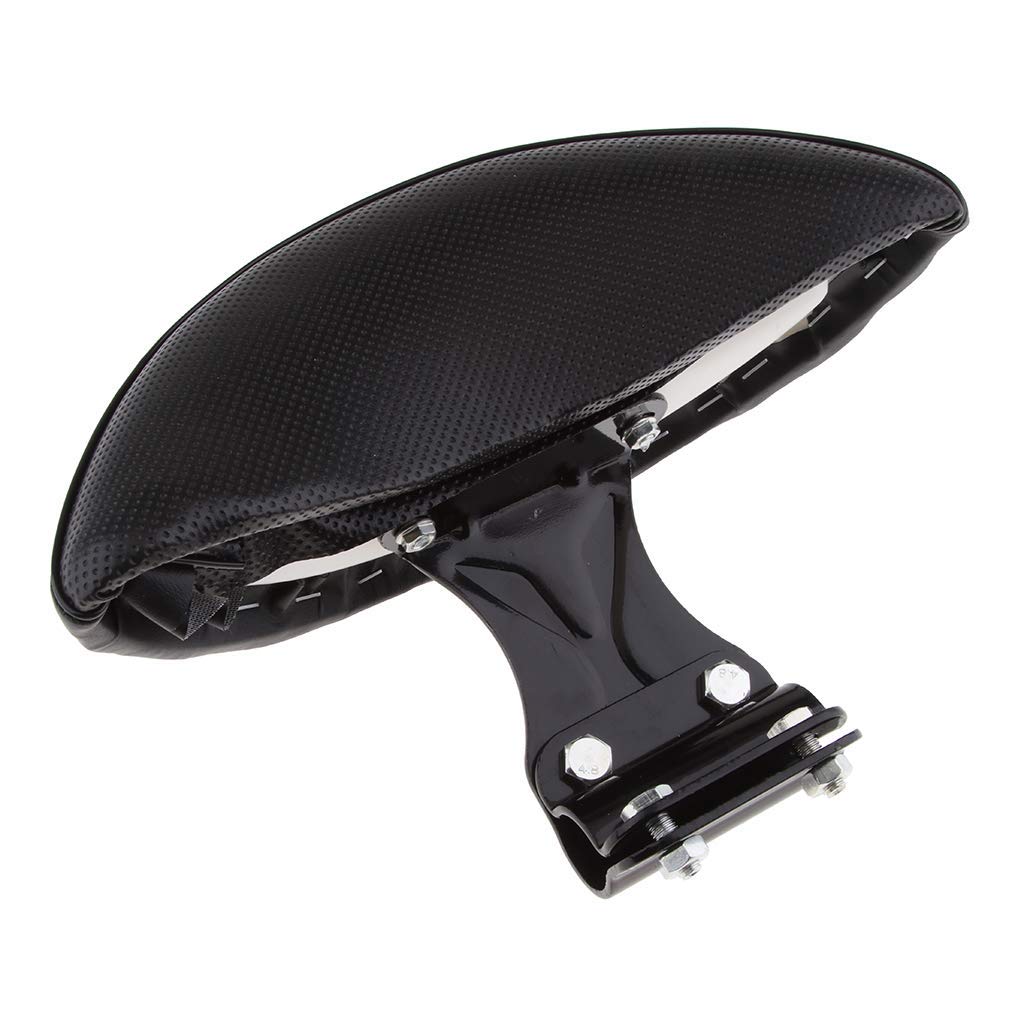 Dossier réglable pour moto, coussin en PU – Ajustement universel – Noir