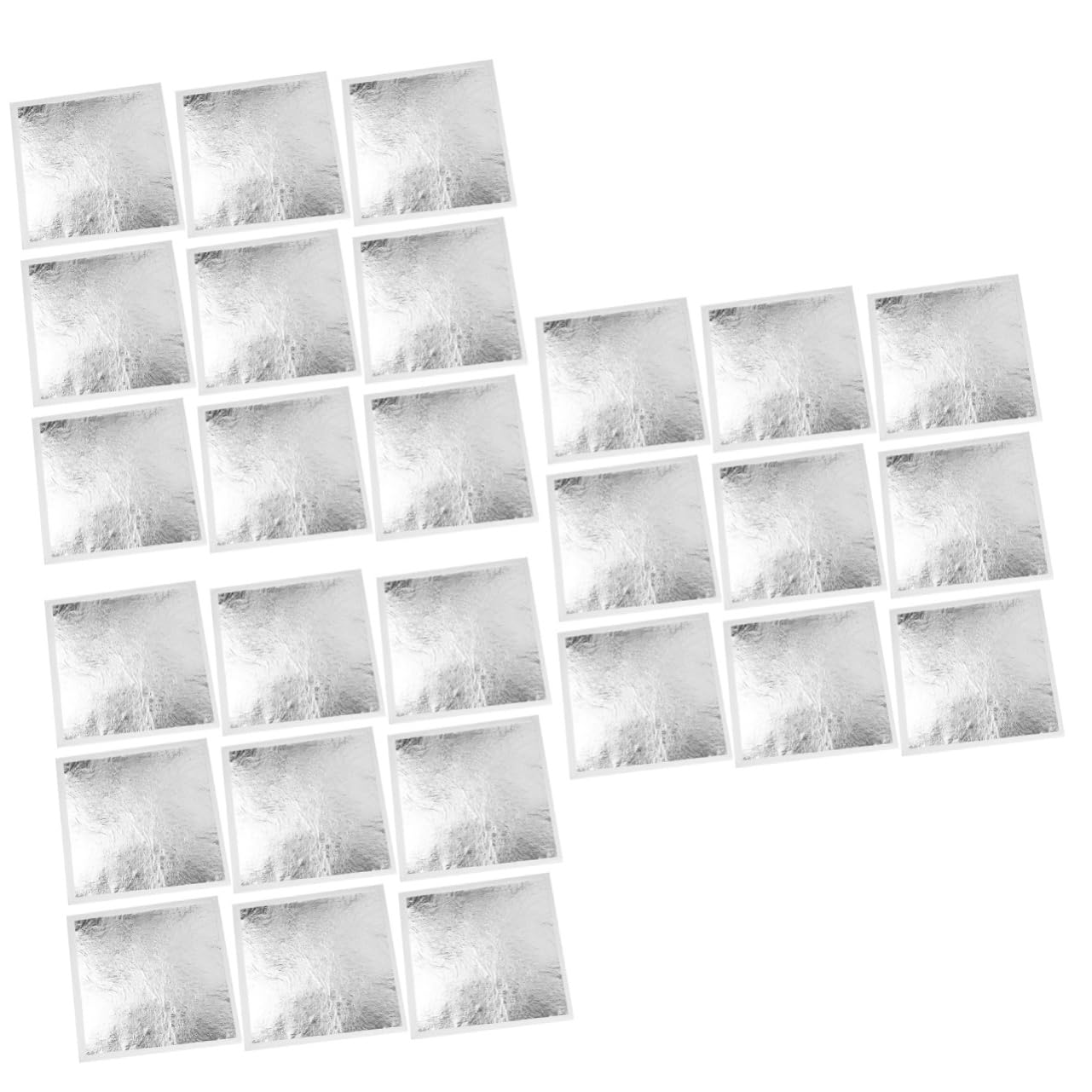 LALAFINA 3sets Gilding Foil Leaves Decorative Silver Imitation Foil Sheets for DIY Frame Furniture 200pcs*3