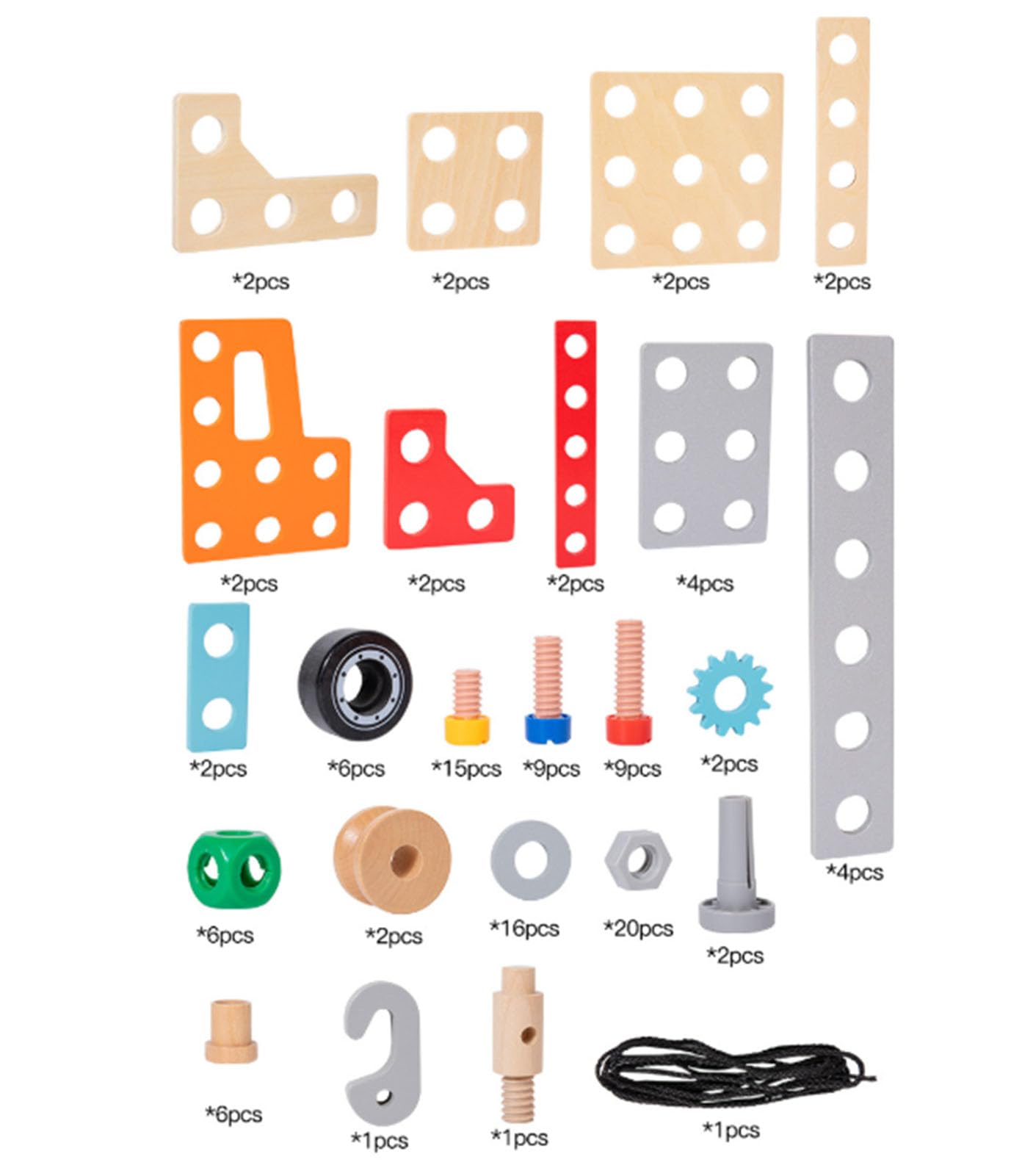 Holz-Spielzeug-LKW zum Auseinanderbauen, Kinder DIY Baustellenauto | Kinderhandwerker-Bauspielzeug mit vollständigem Werkzeugzubehör, Lernspiel zur Förderung der Feinmotorik