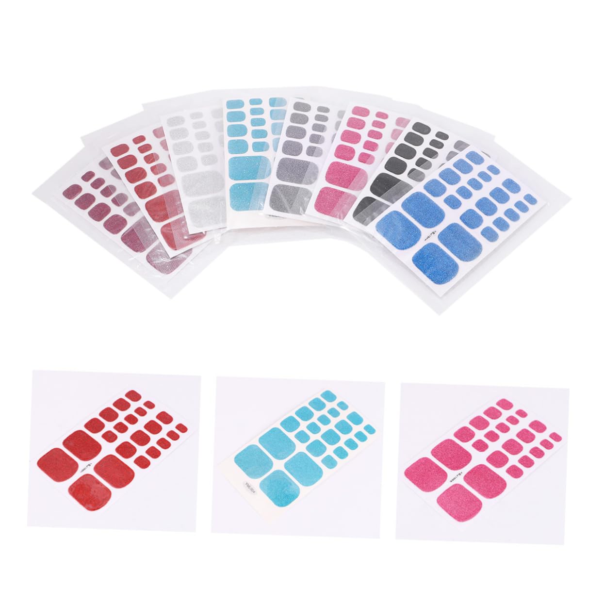 Healeved 24fogli Adesivi Per Unghie Artistiche Di Stickers Per Unghie Dei Piedi Con Design Creativi e Colori Vivaci Perfetti Per Eventi e Feste