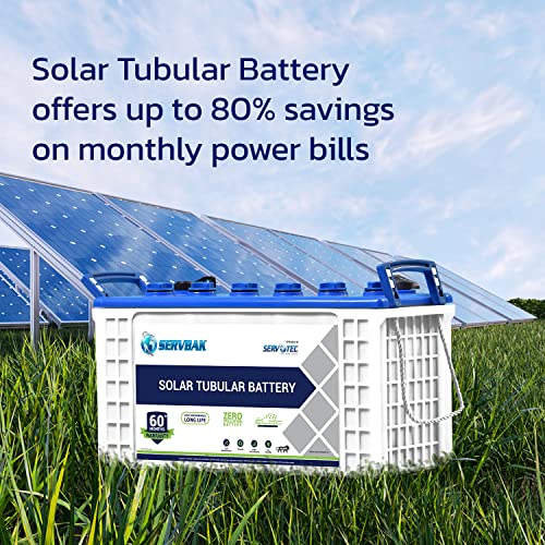 SERVBAK Solar (40Ah /12VDC) C10 Tubular Solar Battery 40AH for Home