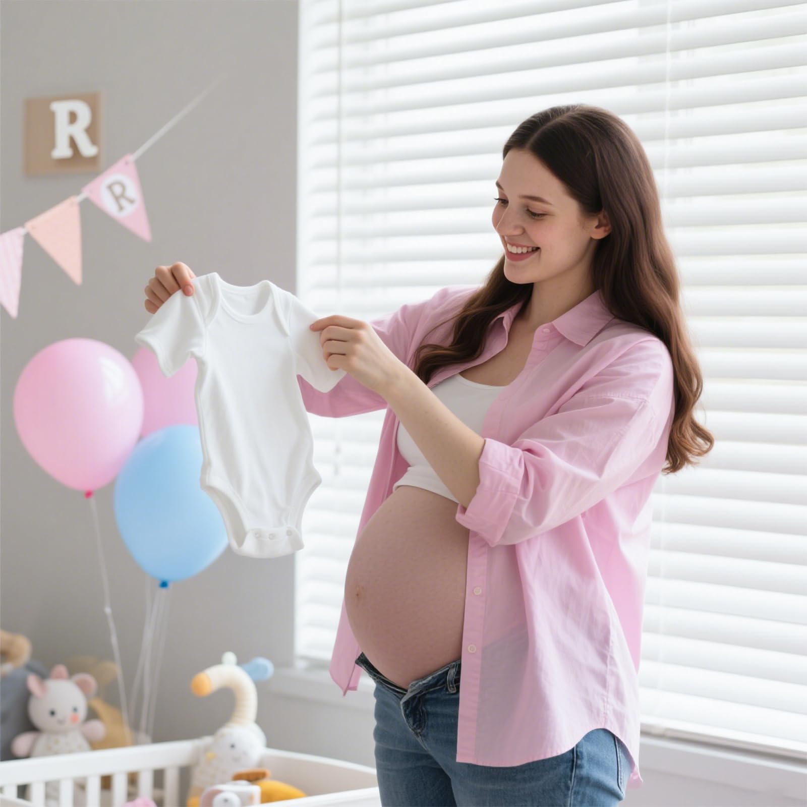 Baby Lätzchen zum Bemalen Set 12 Stück – 8 Baumwoll Bodys Kurzarm & 4 Doppellagige Lätzchen, 14 Textilstifte & Vorlagen für Babyparty Spiele