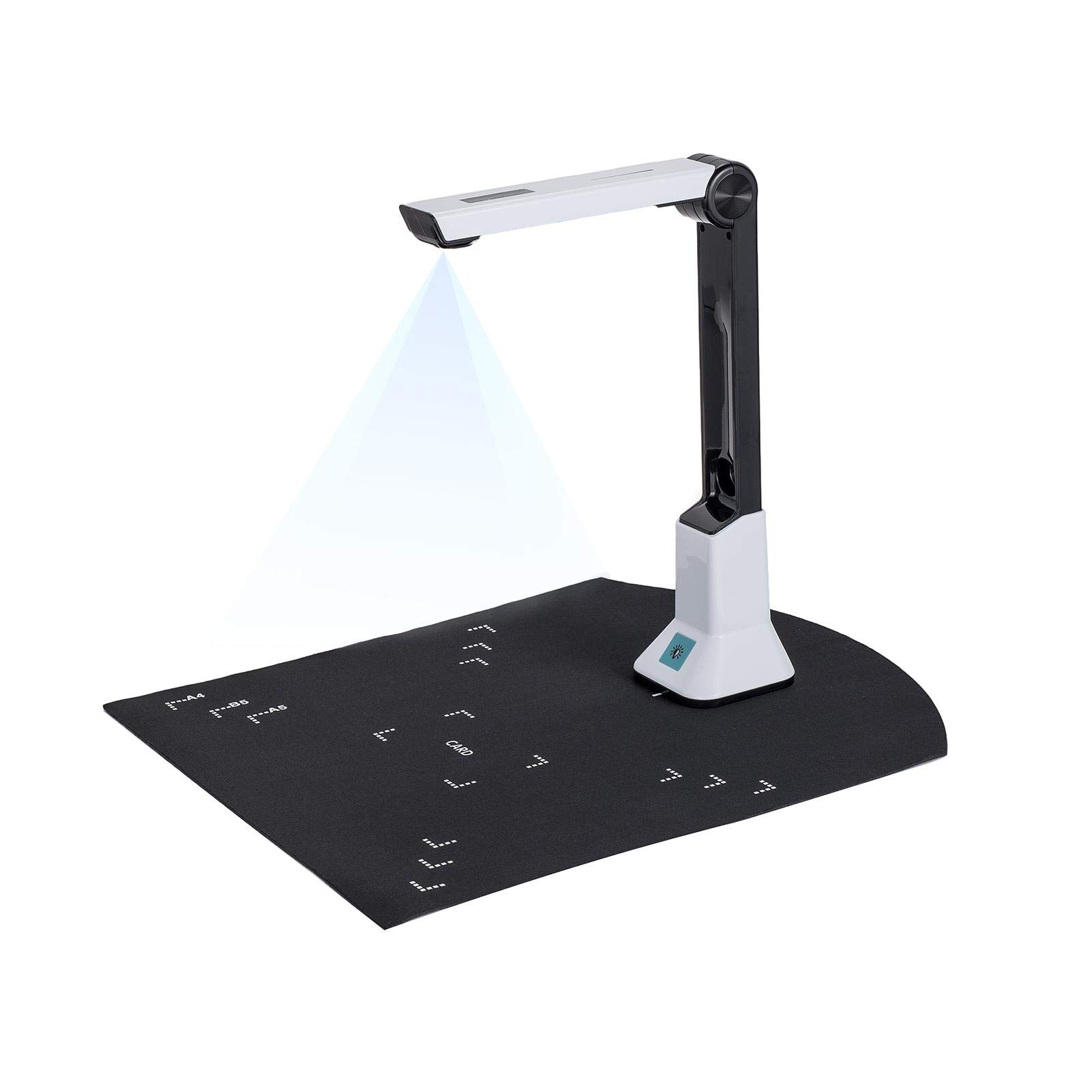 Scanner a libro e documenti Scanner rapido per insegnanti portatile, USB classe di ufficio con proiezione in reale, registrazione video versatilità formato A4