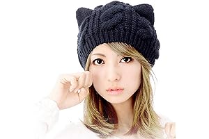 Amaze Crochet Cat Cute Woollike Knitted Kitty Ears Headgear