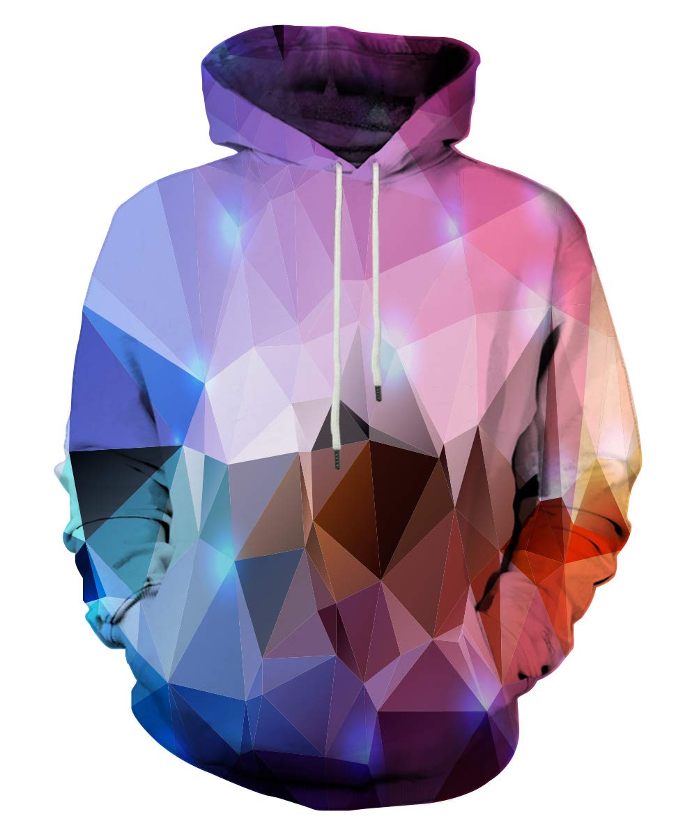 LAIDIPASUnisex 3D Print Hoodies Novelty Pullover Colorful Graphic Hooded Sweatshirt with Pocke for Men Women