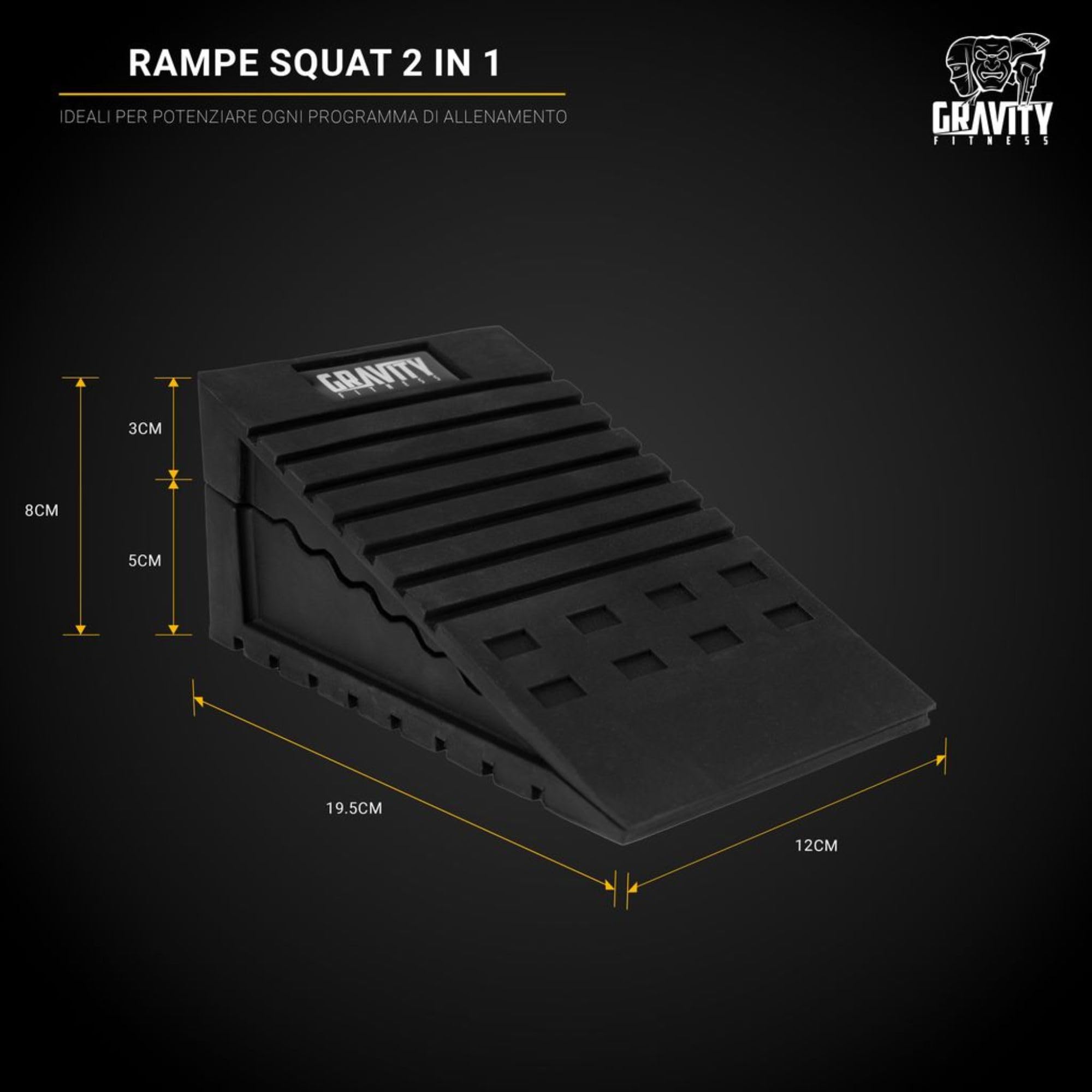 Gravity Fitness Rampe squat 2 in 1 perfette per l'allenamento ATG sopra le ginocchia