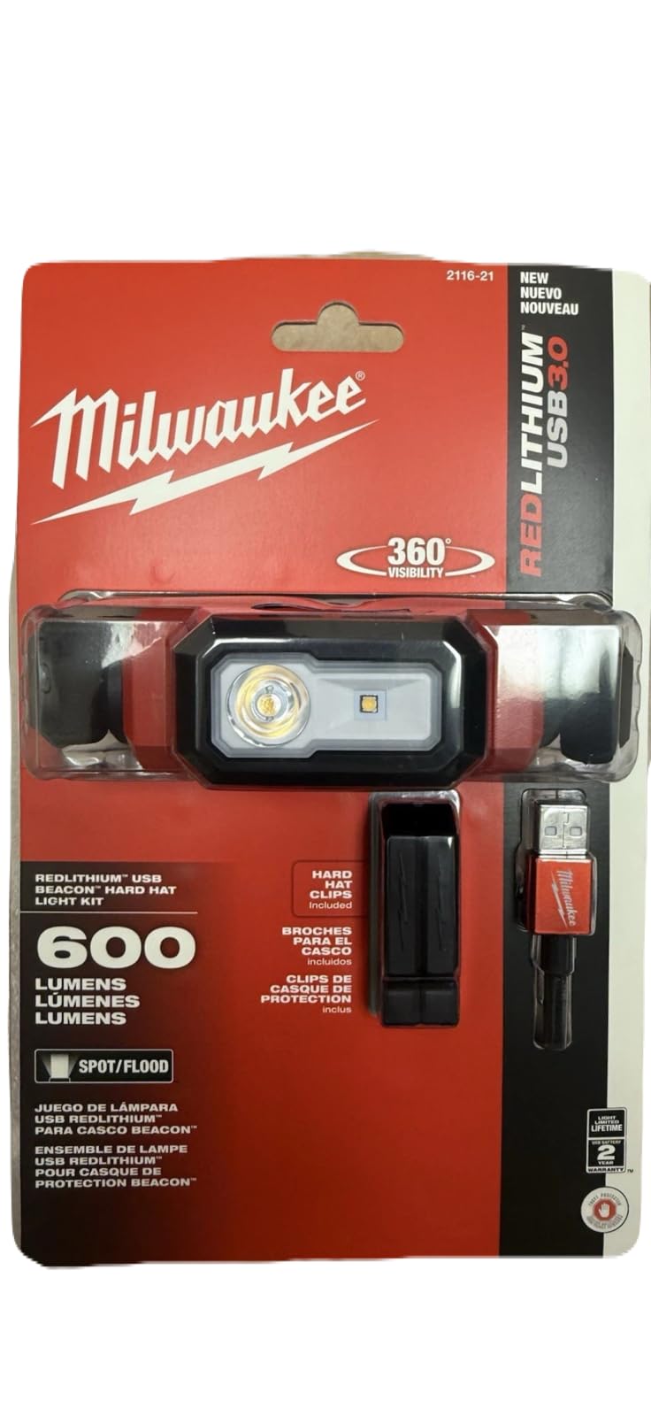 Milwaukee Electric - USB RCHRGEABLE Hard HAT Light